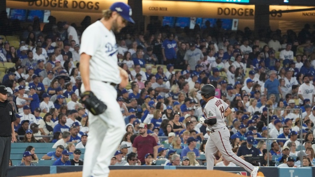 Diamondbacks chase Clayton Kershaw in 1st inning and rout Dodgers 11-2 in  NLDS opener