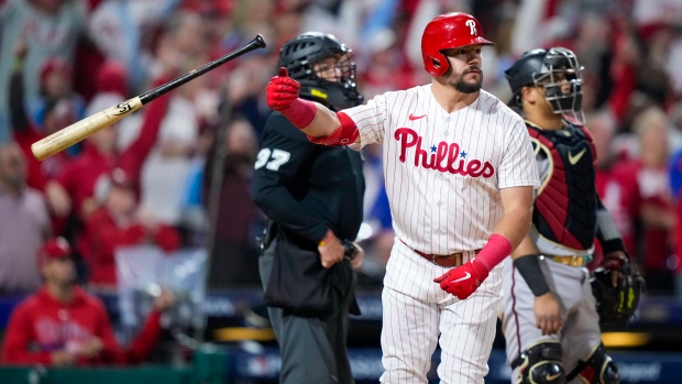 Kyle Schwarber homers twice, Phillies power past Arizona 10-0 in Game 2 of  NLCS