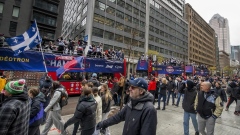 Alouettes fans turn up in numbers for Grey Cup parade in downtown Montreal Article Image 0