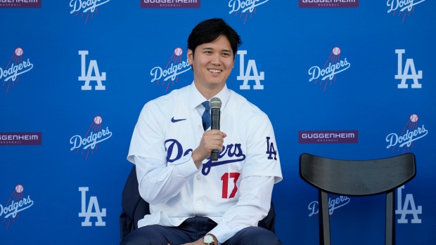 Shohei Ohtani Los Angeles Dodgers Majestic Threads Tri-Blend Three