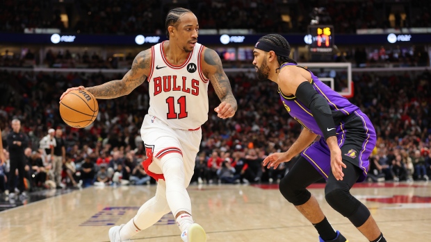 DeMar DeRozan stars as the Chicago Bulls knock off the Los Angeles Lakers  124-108