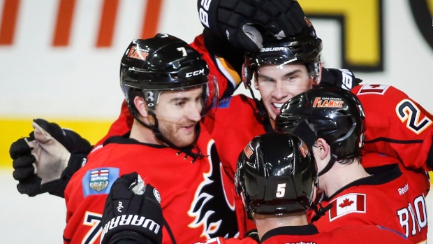 Brodie Flames come back to top Bruins TSN.ca