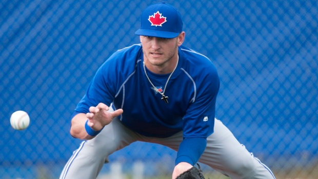 Blue Jays legend Josh Donaldson gets fitted for hockey gear