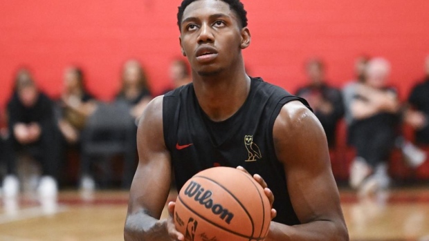 RJ Barrett out for rest of Raptors pre-season with sprained right shoulder Article Image 0