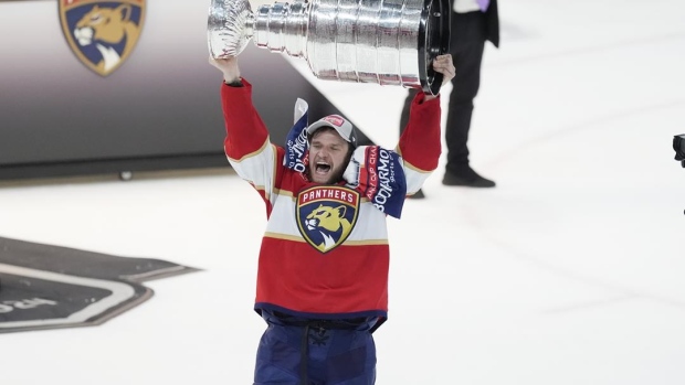 Panthers lift their championship banner, capping their Stanley Cup celebrations Article Image 0