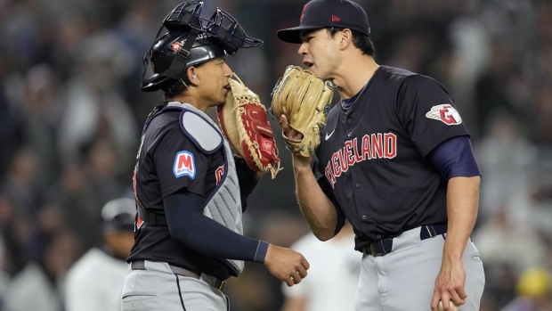 Wild thing! Guardians rookie reliever throws 4 of team's record-tying 5 wild pitches in Game 1 loss Article Image 0