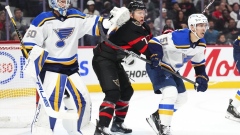 Senators rebound from road losses to charge past Blues 8-1 Article Image 0