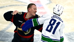 Brady Tkachuk and Dakota Joshua 