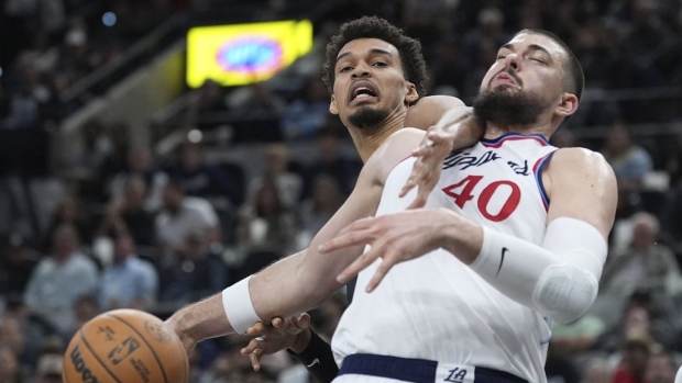 Frustration boils over for Spurs' Wembanyama after shove by Zubac sends him flying Article Image 0