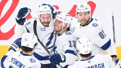 Zemgus Girgensons, Tampa Bay Lightning celebrate