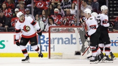 Ottawa Senators celebrate David Perron's goal