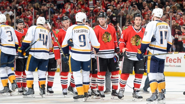 Chicago Blackhawks and Nashville Predators 