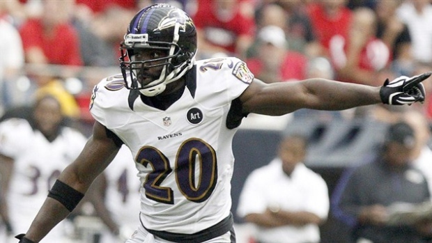 Baltimore Ravens defensive back Ed Reed (20) is tackled after intercepting  a pass from Pittsburgh Steelers quarterback Ben Roethlisberger in the  second half of an NFL football game in Baltimore, Sunday, Sept.