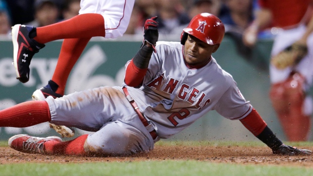 Shane Victorino in, Mike Trout out of Angels lineup against Astros