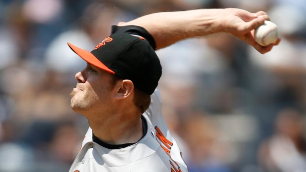Orioles score 5 in 8th to beat Yankees 5-0