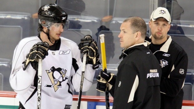 Sidney Crosby and Tom Fitzgerald