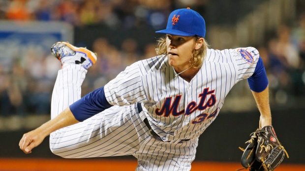 Noah Syndergaard pitches perfect inning in rehab start for Syracuse Mets;  game suspended 