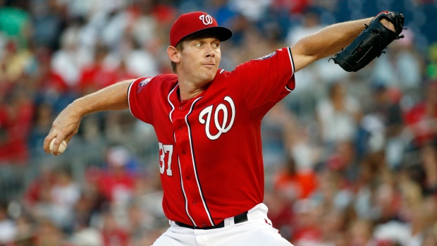 37 STEPHEN STRASBURG Washington Nationals MLB Pitcher Red