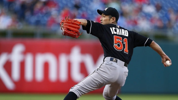 Ichiro pitches in season finale for Marlins, Sports