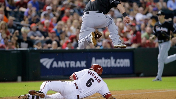 Miguel Montero pitches the 9th inning vs. Yankees