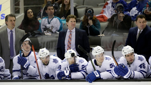 Maple Leafs bench