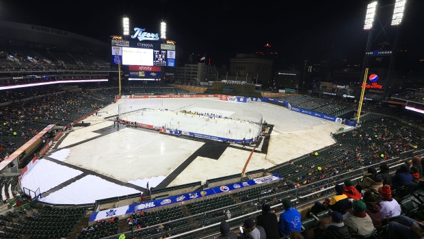 Outdoor game at Comerica Park