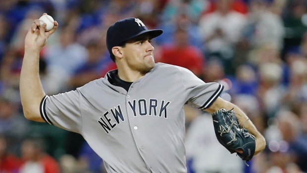 Eovaldi takes no-hit bid into 7th, Yankees down Rangers - TSN.ca