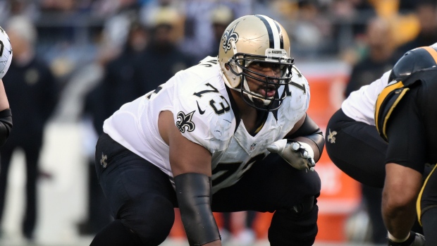 Green Bay Packers offensive guard T.J. Lang is shown before their