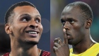 Andre De Grasse and Usain Bolt