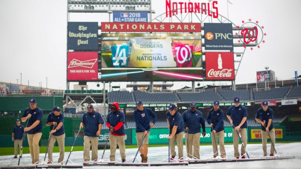 Dodgers-Nationals rain delay: Washington D.C. inclement weather