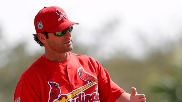 Mike Matheny having a good time with his players.