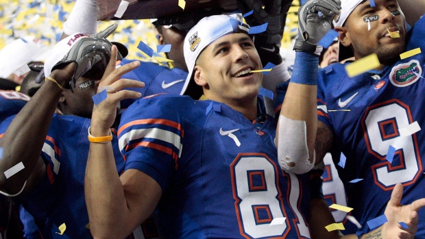 Aaron Hernandez at Florida, in the NFL