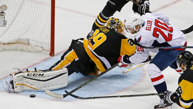 Marc-Andre Fleury and Lars Eller