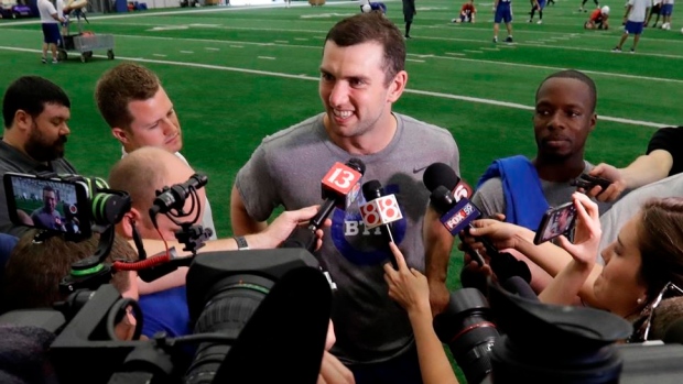 Colts eager to get Andrew Luck back in mini-camp