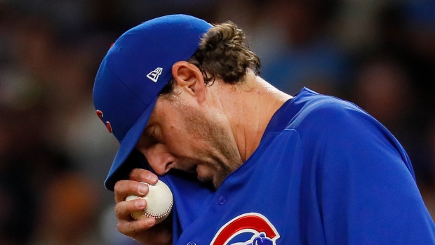 Cubs pitcher John Lackey - Los Angeles Times