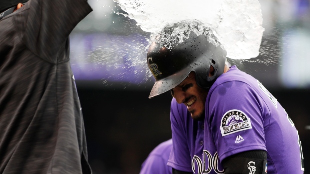 Nolan Arenado Hits for the Cycle, Leading the Rockies Past the Giants - The  New York Times