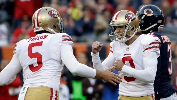 Gould lifts 49ers to win in Garoppolo's first start 