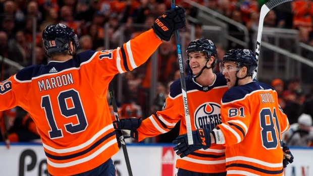 Edmonton Oilers celebrate